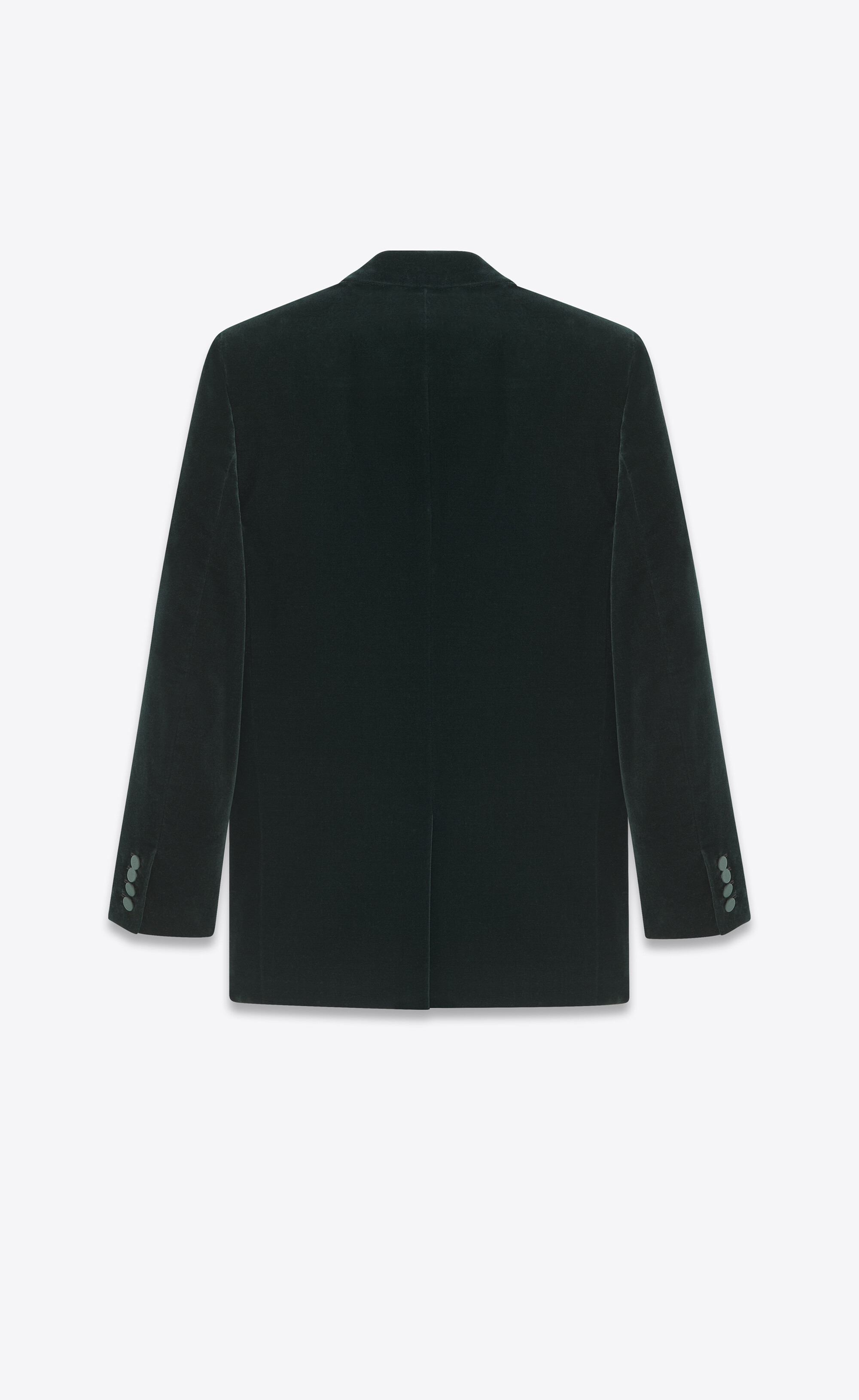 Saint Laurent Fitted Velvet Blazer In Black