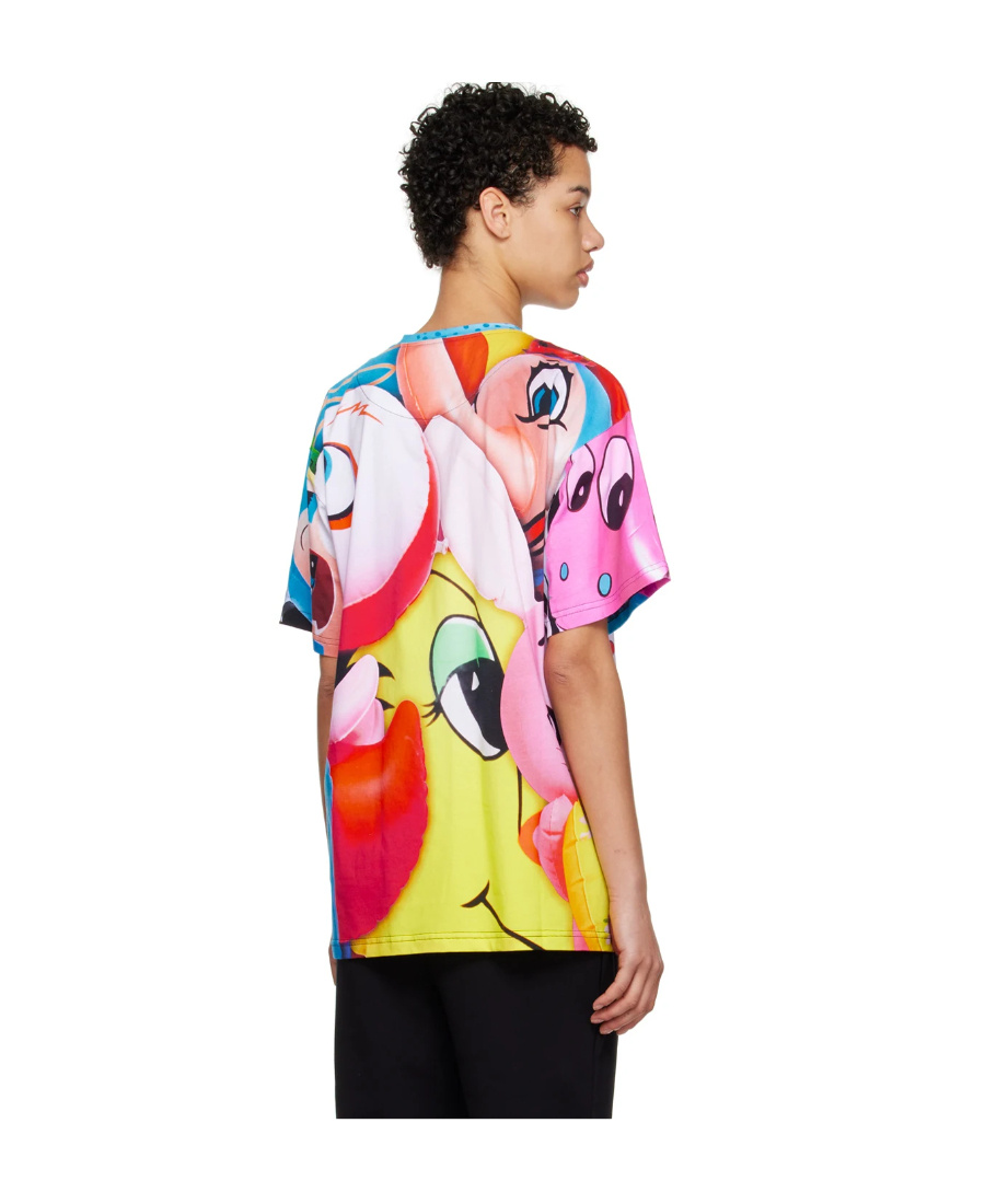 Moschino Plain Knitted T-shirt In Multicolor