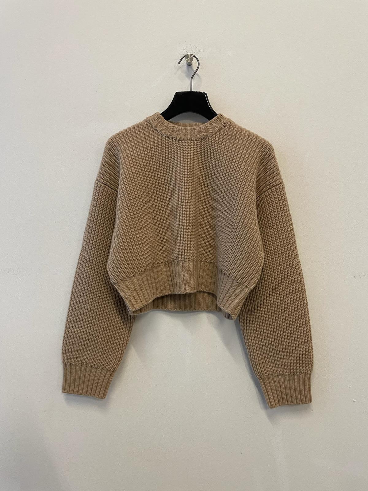 Bottega Veneta Long-sleeved Sweater In Brown