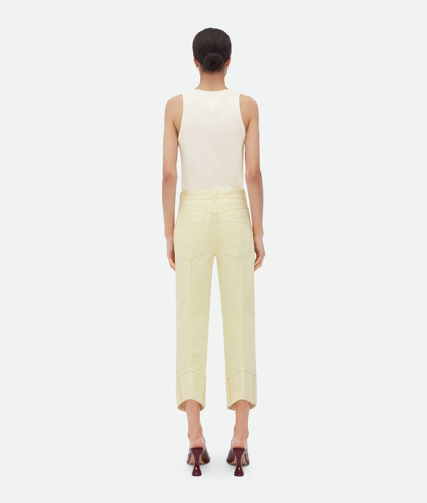 Shop Bottega Veneta Raised-seam Straight Jeans In Green