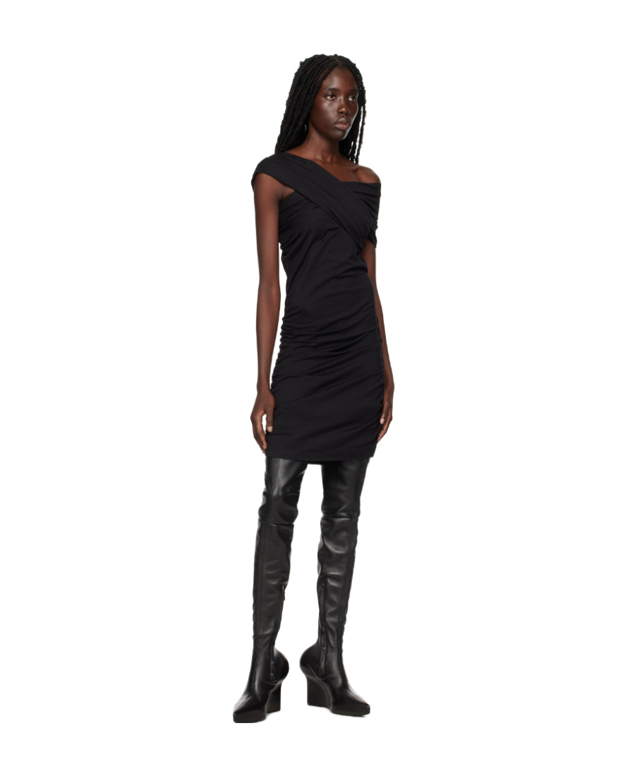 Msgm Logo Dress In Black