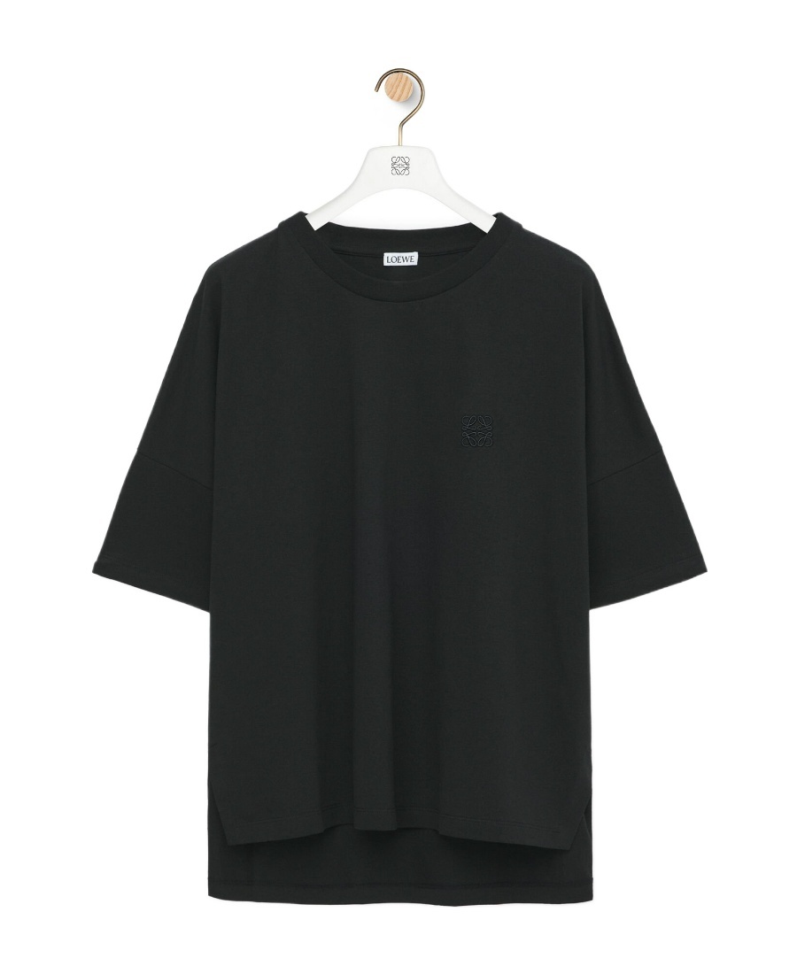 Loewe T-shirt With Round Neck And Short Sleeves In Black