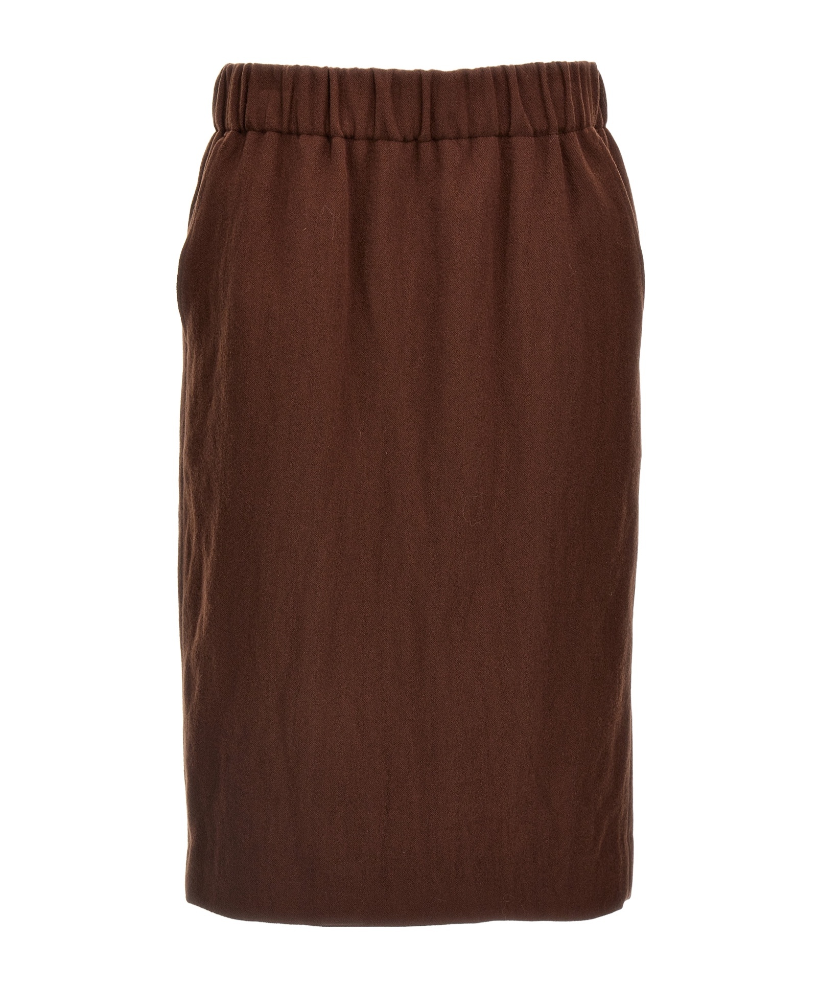 Dries Van Noten Elastic Waistband Skirt Knee-length Side Pockets In Brown