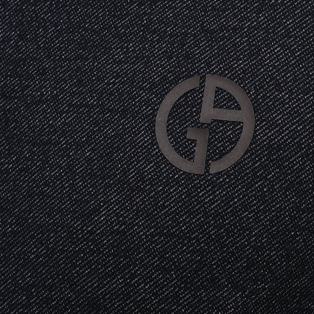 Giorgio Armani Vertical Collar Cardigan In Black