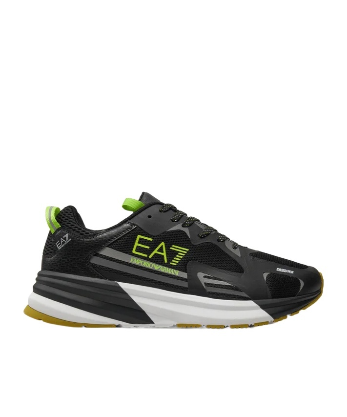 Ea7 Lace-up Sneakers In Black