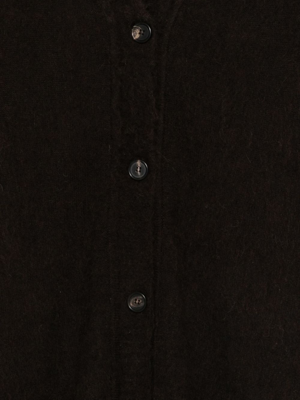 D Exterior Button-up Gray Knit Sweater With V-neckline In Black