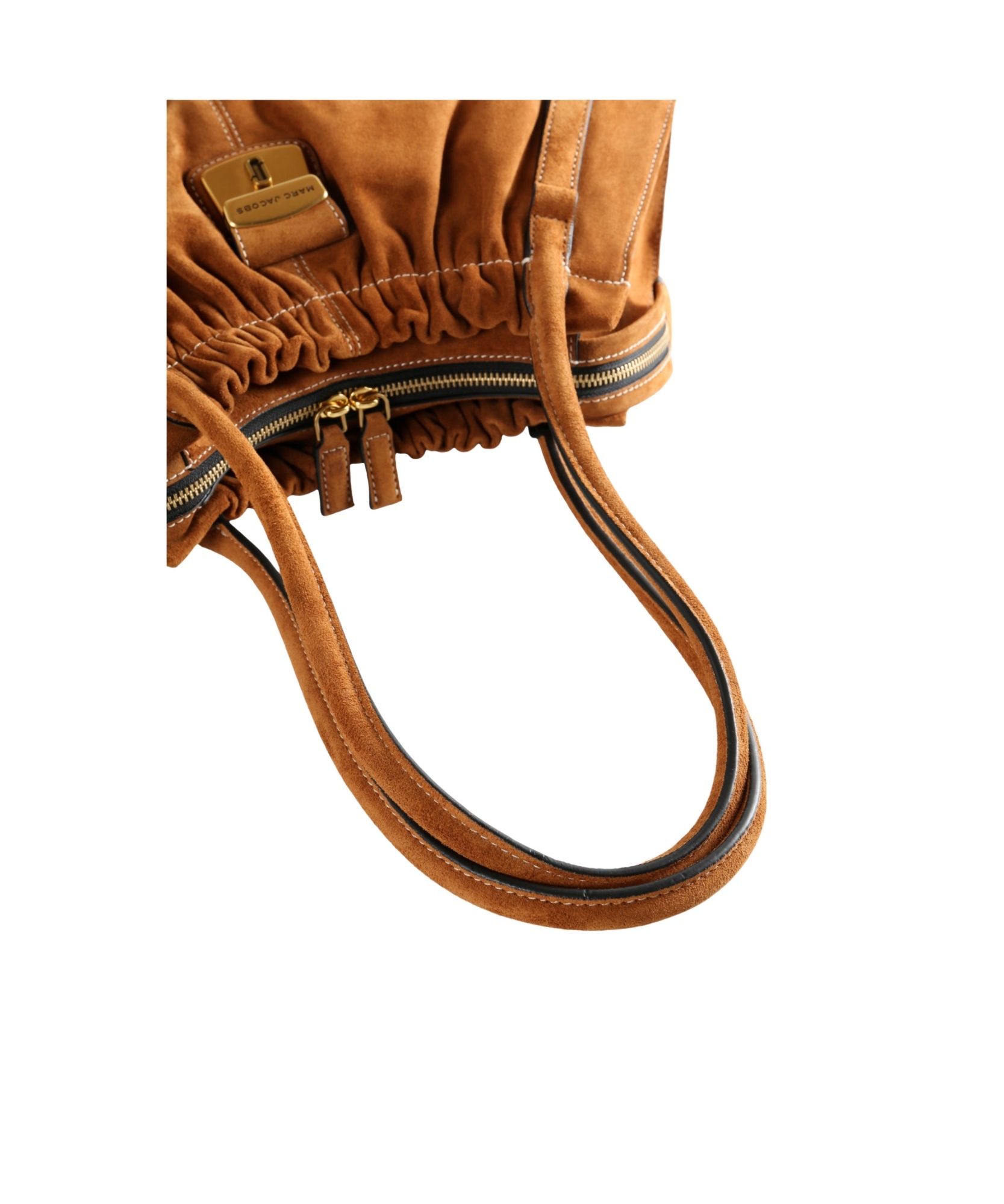 Marc Jacobs Cristina Ruched Tote Bag In Brown