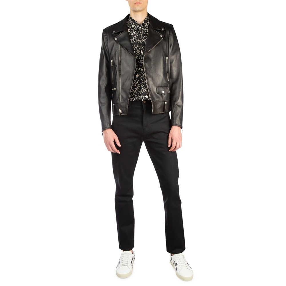 Saint Laurent Court Classic Sl/06 California Leather Sneakers In White