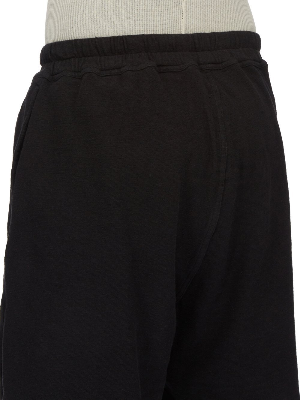 Rick Owens Bermuda Shorts With Back Pockets And Elastic Waistband In Black