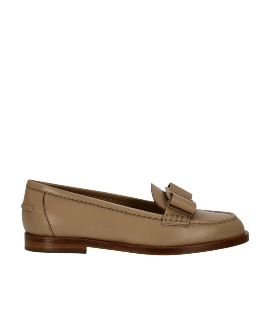 Ferragamo Logo Love Shoes In Brown