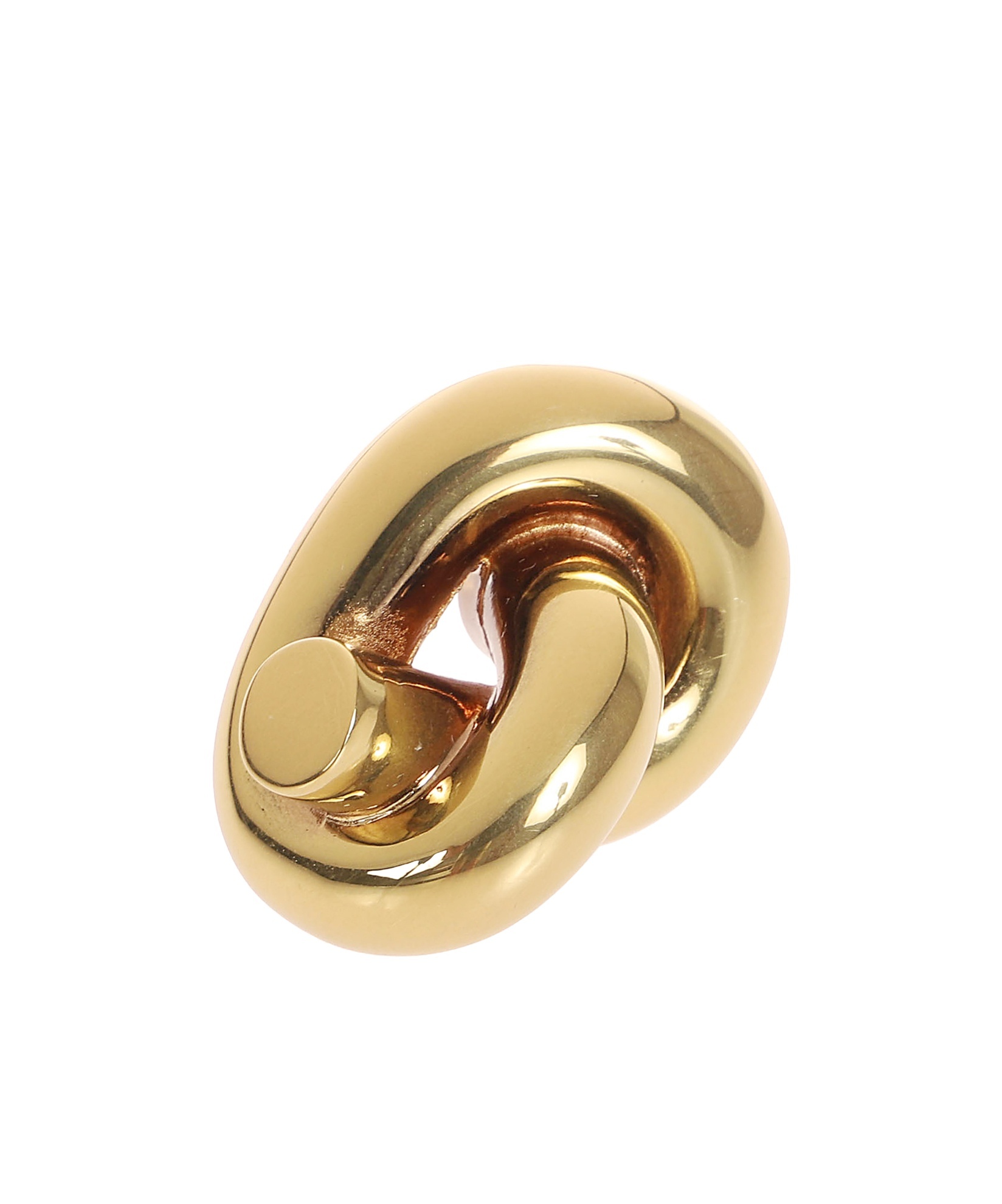 Bottega Veneta Twisted Earrings In Yellow