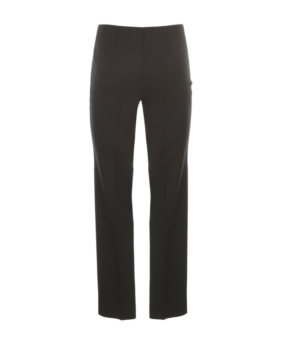 Shop P.a.r.o.s.h Mid-rise Tapered Virgin Wool Trousers In Black