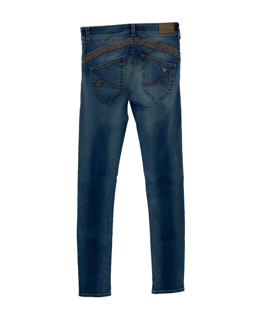 Armani Jeans Zipper Button Denim Pants In Blue