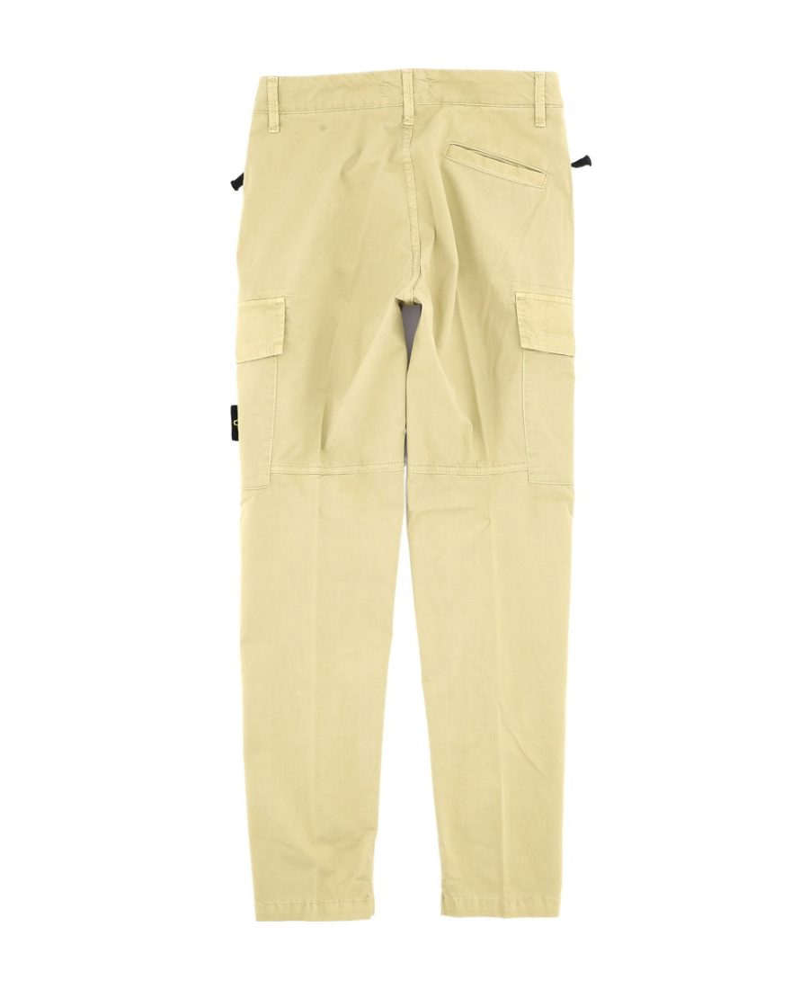 Stone Island Compass-motif Cargo Trousers In Nude
