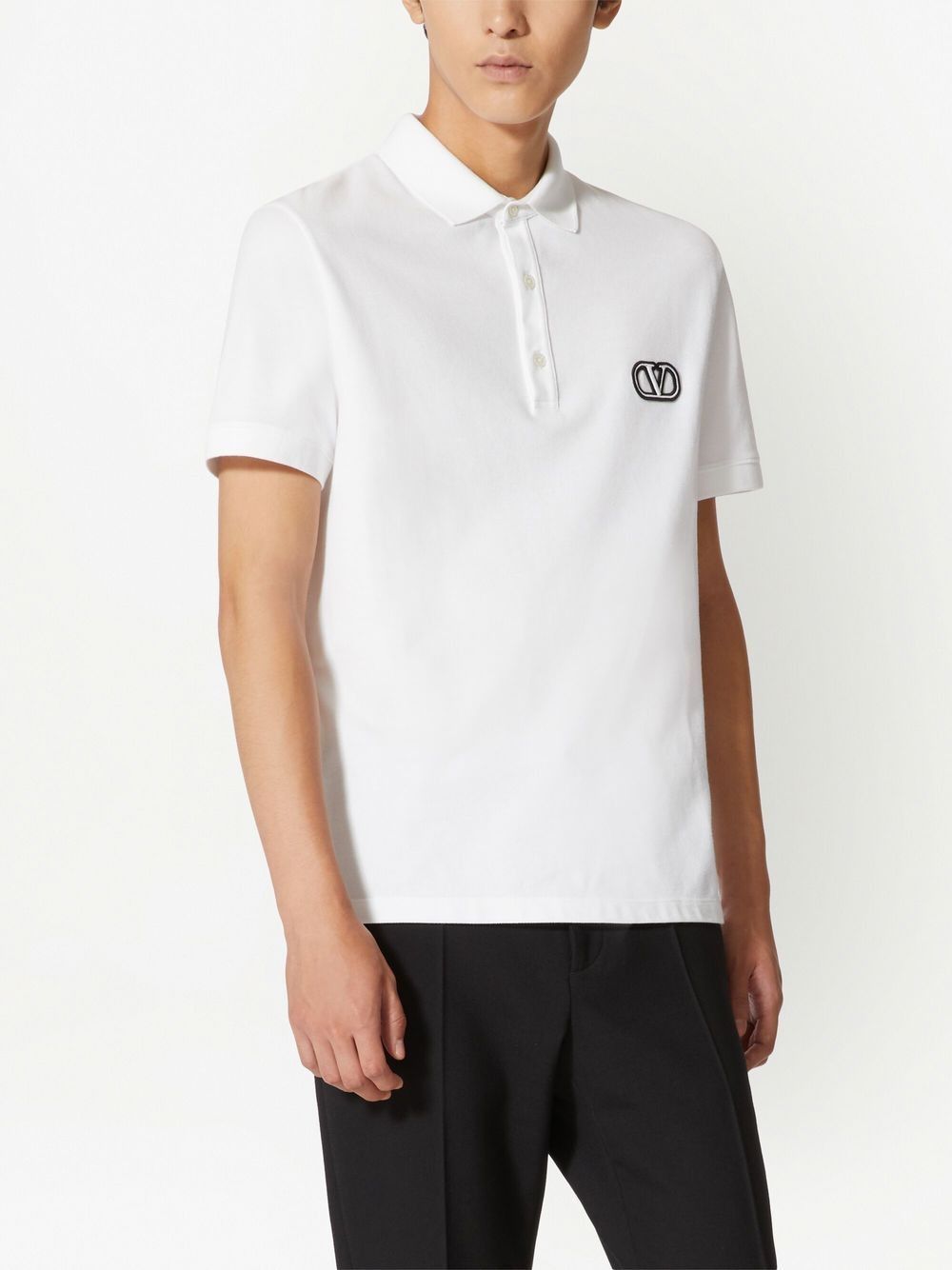 VALENTINO VALENTINO	VLOGO SIGNATURE STRAIGHT HEM POLO SHIRT