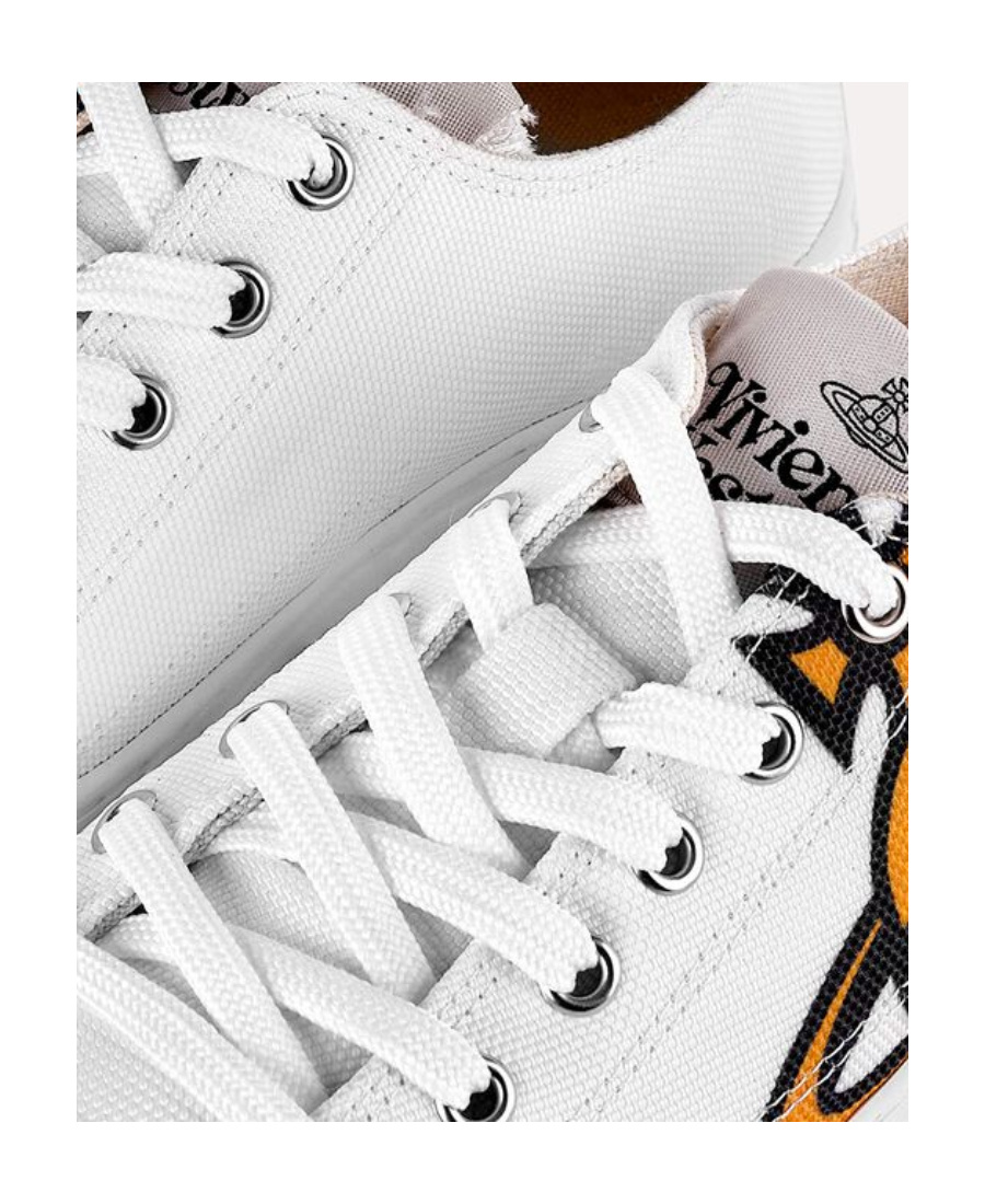 Vivienne Westwood Saturn Printed Low-cut Casual Sneakers In White