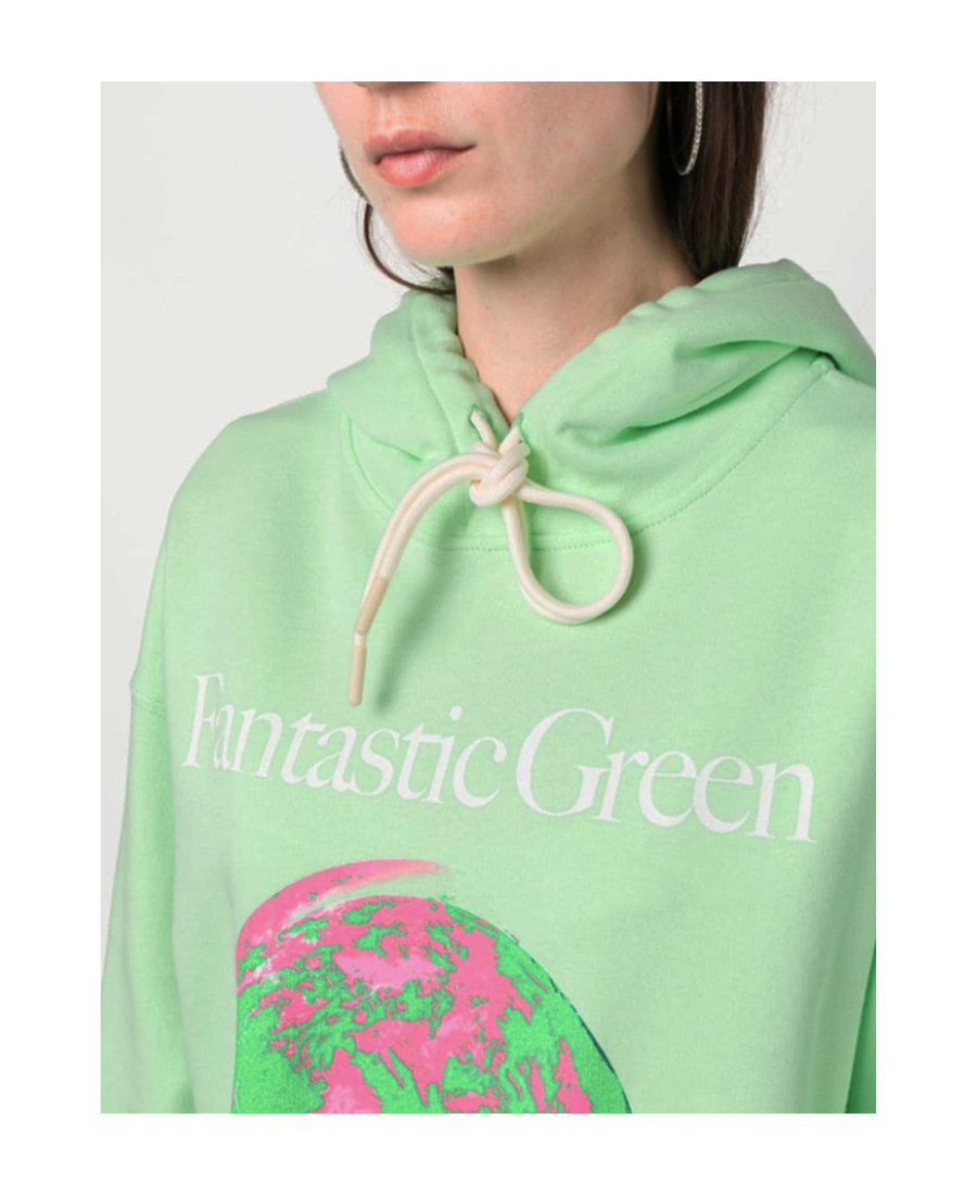 Msgm Graphic-print Organic Cotton Hoodie