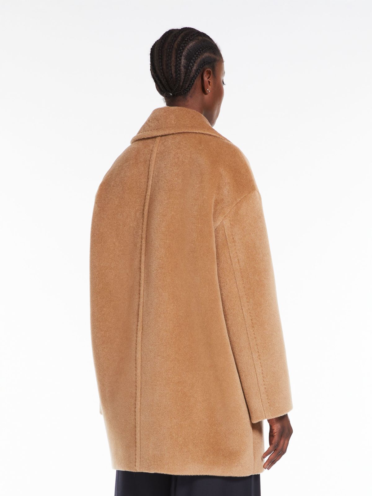 Max Mara Double-breasted Wool Coat In Brown