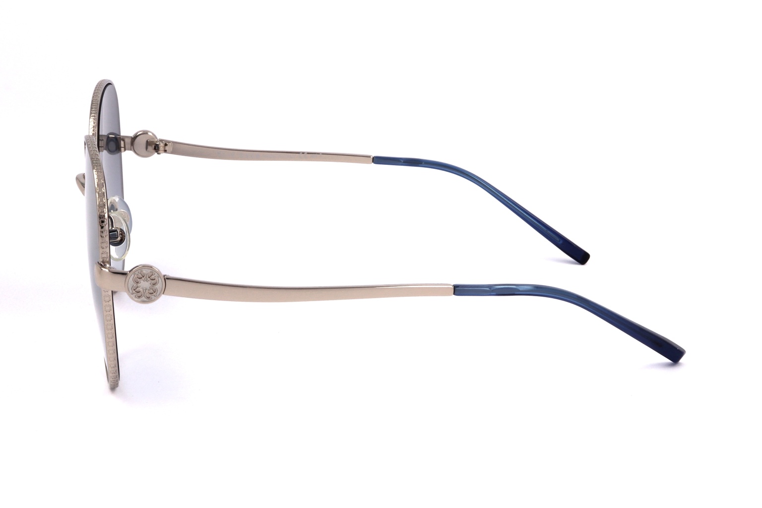 Elie Saab Round Frame Sunglasses In Blue