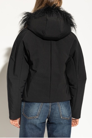 Shop Ferragamo Hooded Long-sleeved Casual Jacket In Black