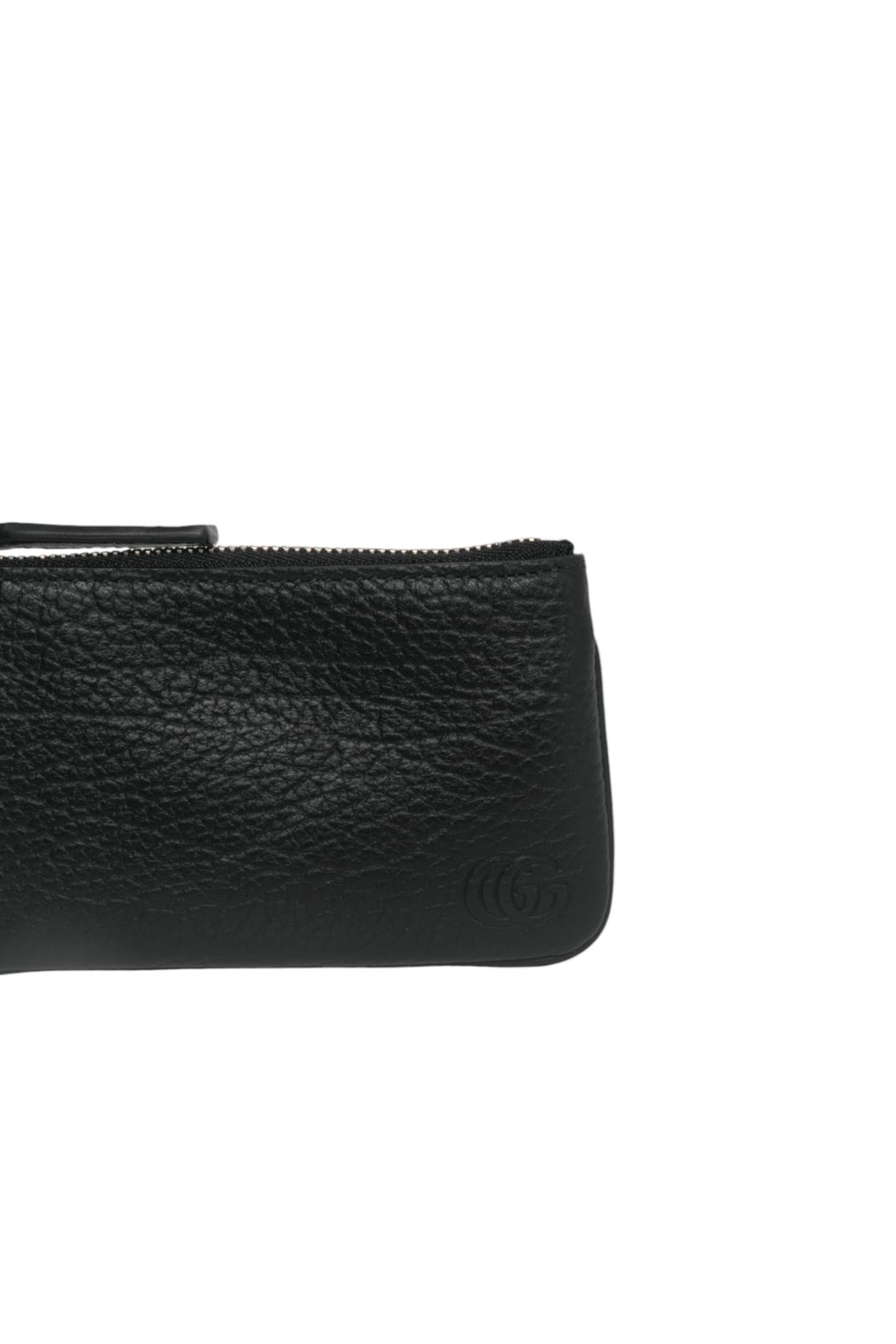 Gucci Leather Coin Purse In Brown