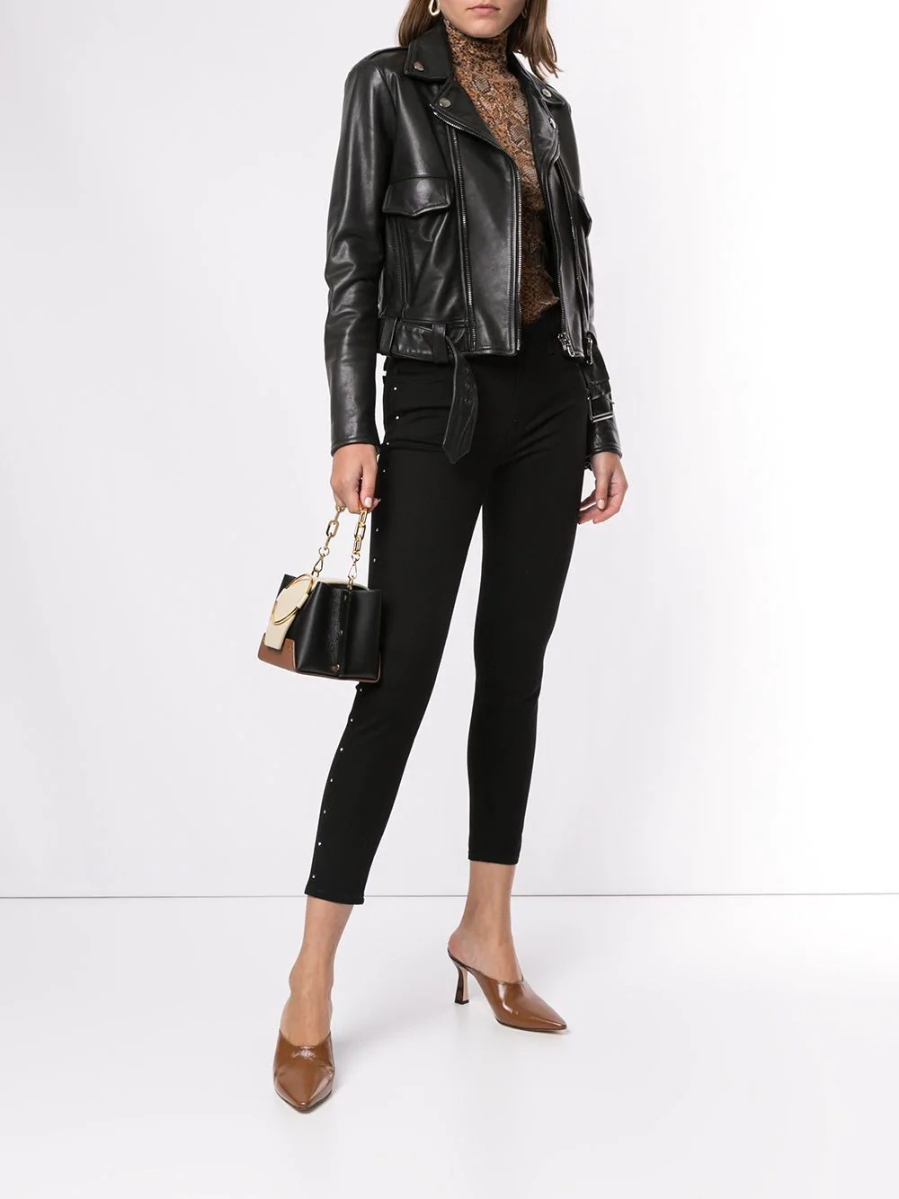 J Brand Riveted Skinny Jeans In Black