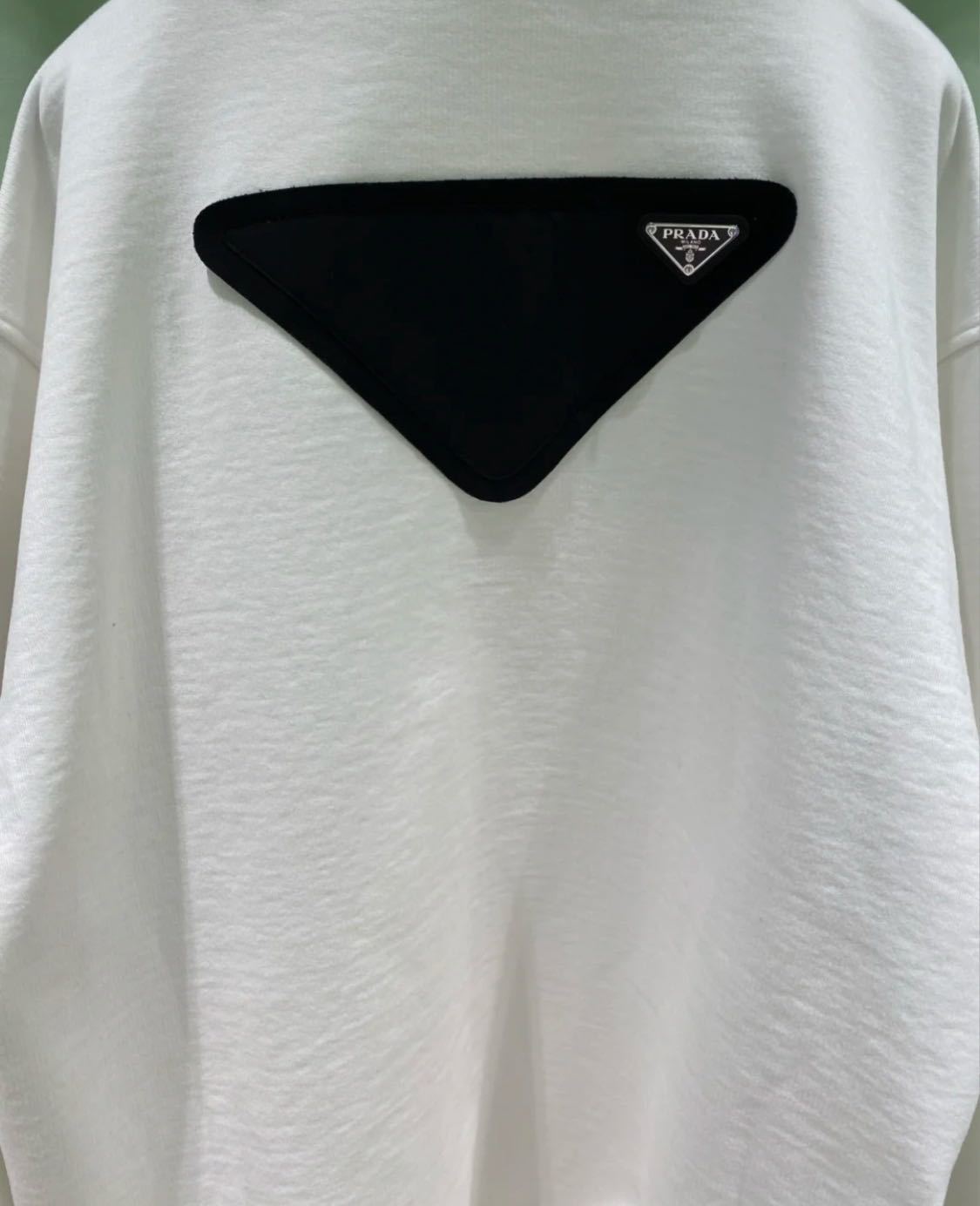 Prada Pattern Hooded Sweater In White