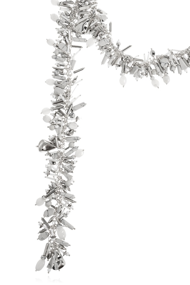 Dries Van Noten Patterned Necklace In Metallic