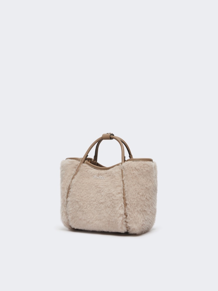 Max Mara T Marine Teddy Bear Mini Bag In Neutral