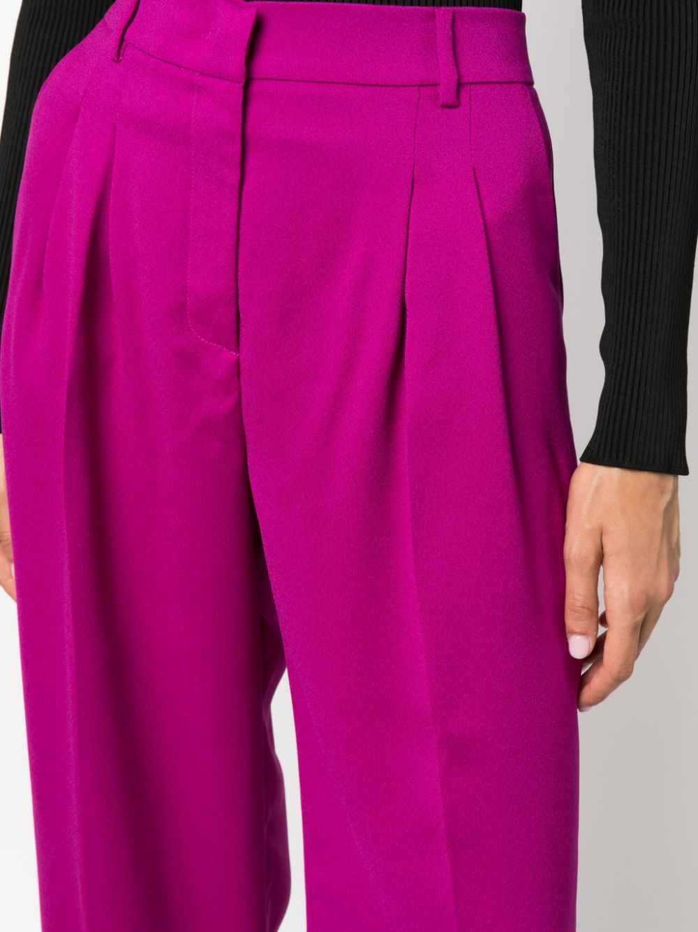 The Andamane Wide-leg Flared Trousers In Purple