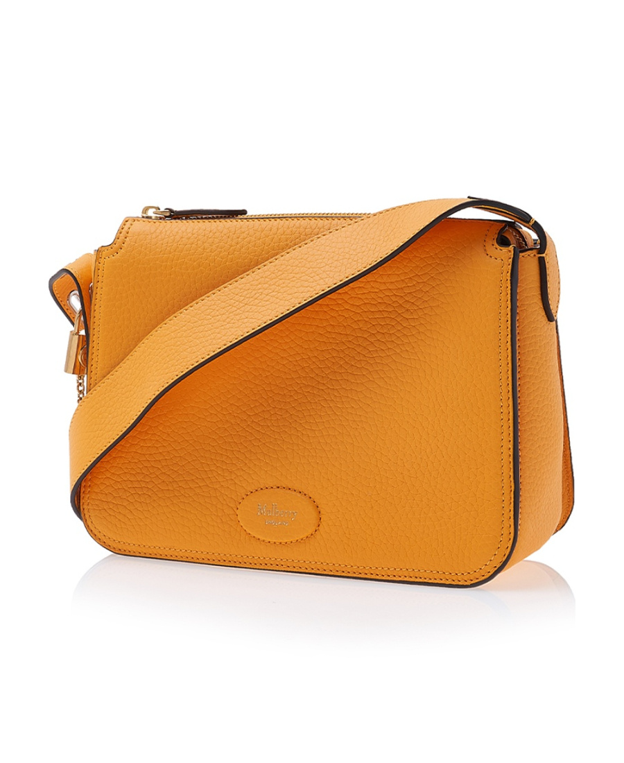 Mulberry Billie Grained Crossbody Bag In Orange