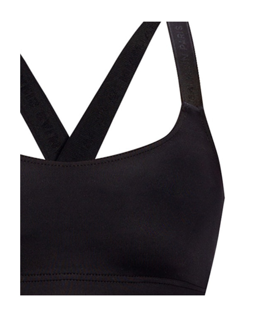Balmain Embroidered Logo Sports Bra In Black