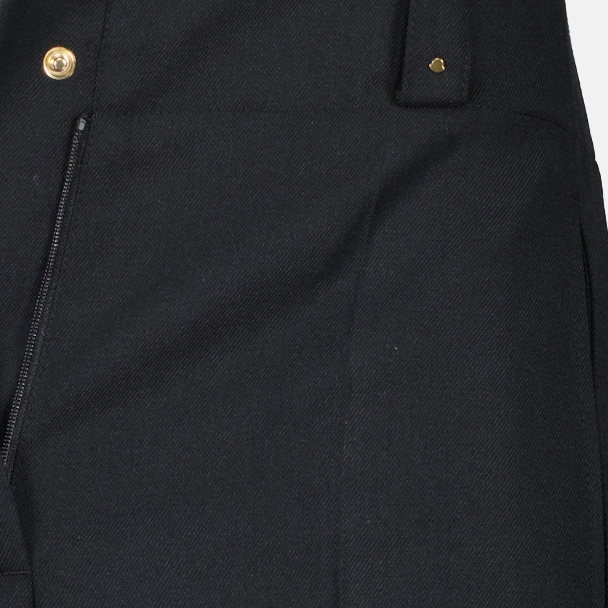Moncler Wide-leg High Waist Palazzo Pant With Button Detailing In Black