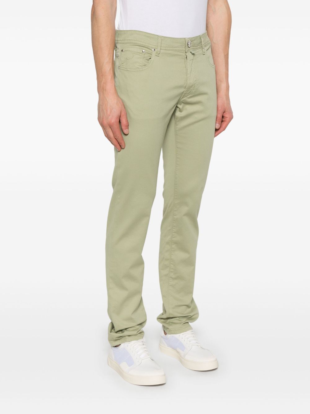 Jacob Cohen Slim Fit Denim Trousers In Nude