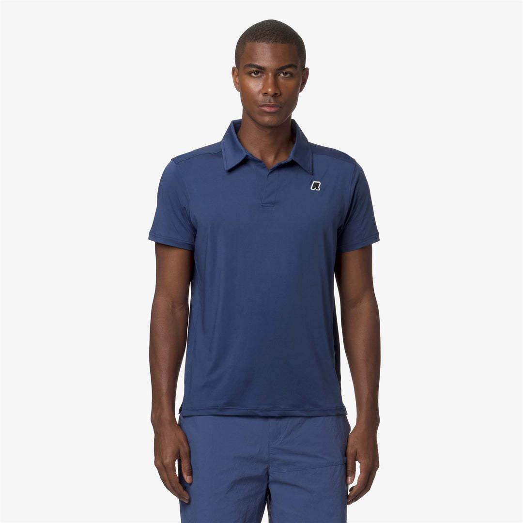 K-way Short-sleeved Polo Shirt In Blue