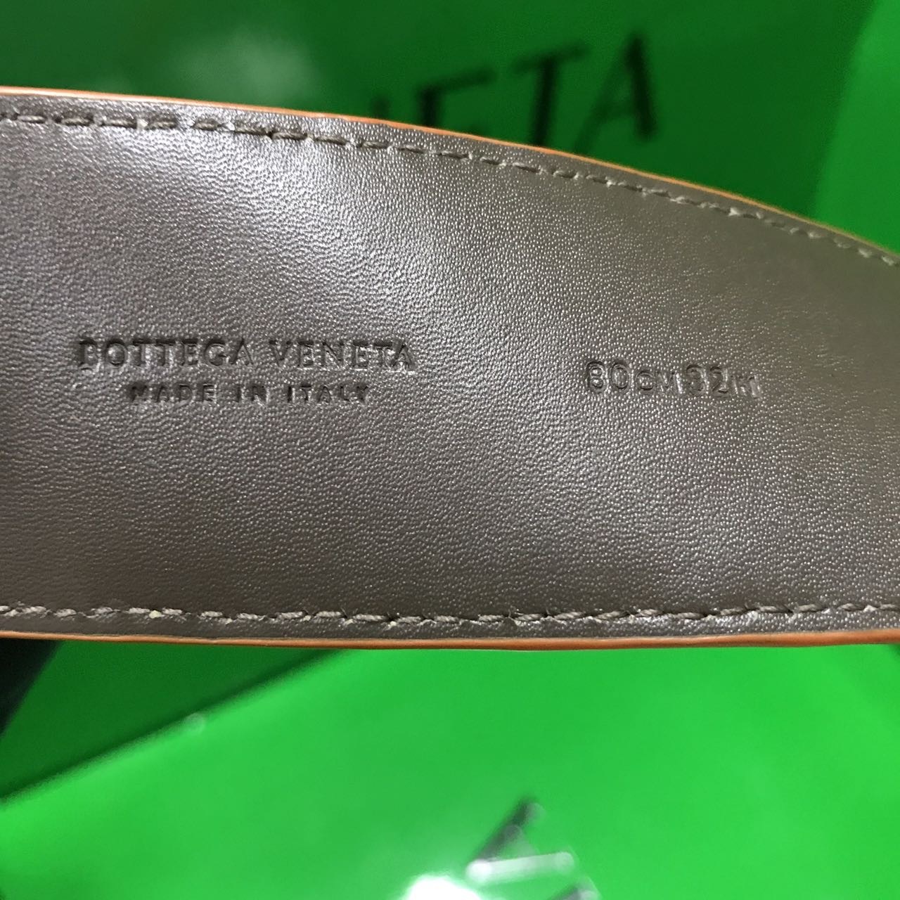 Bottega Veneta Logo Belt In Brown