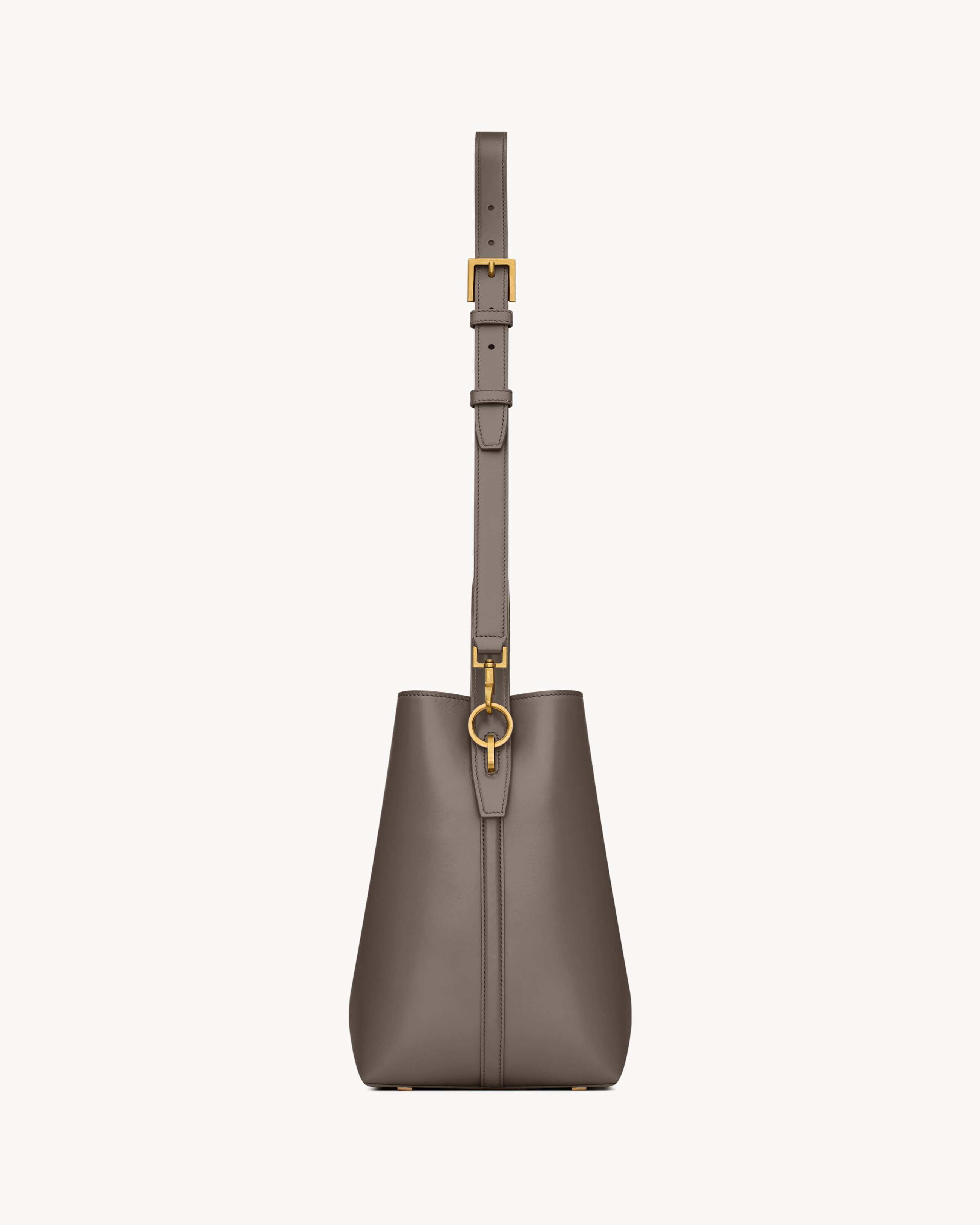 Saint Laurent Handle Shoulder Bag In Gray