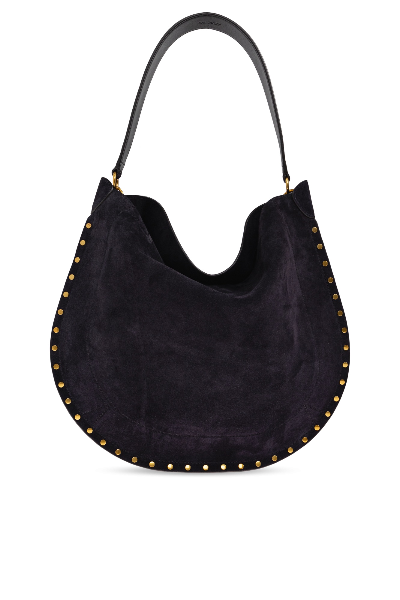 Isabel Marant Oskan Soft Medium Suede Shoulder Bag In Black