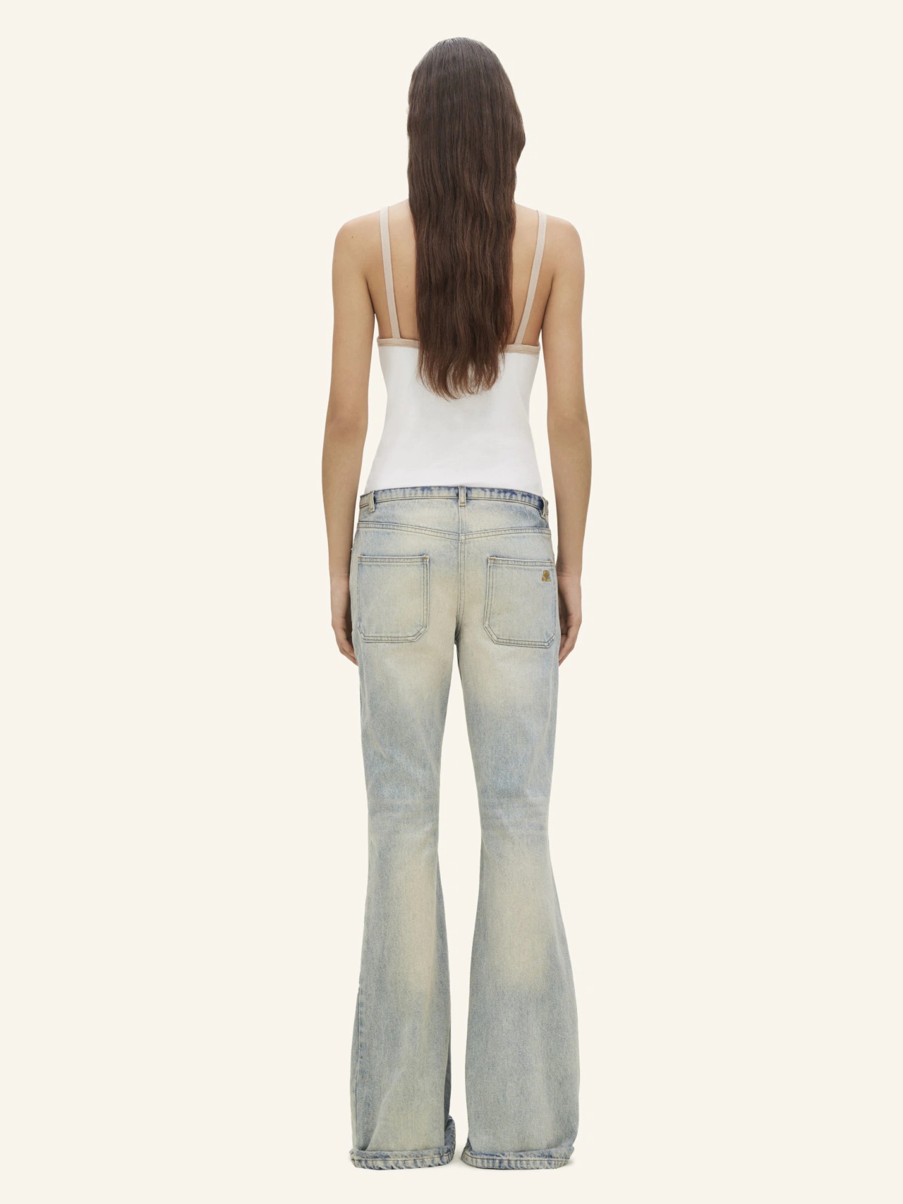 Courrèges Blue Bootcut Jeans In Blue