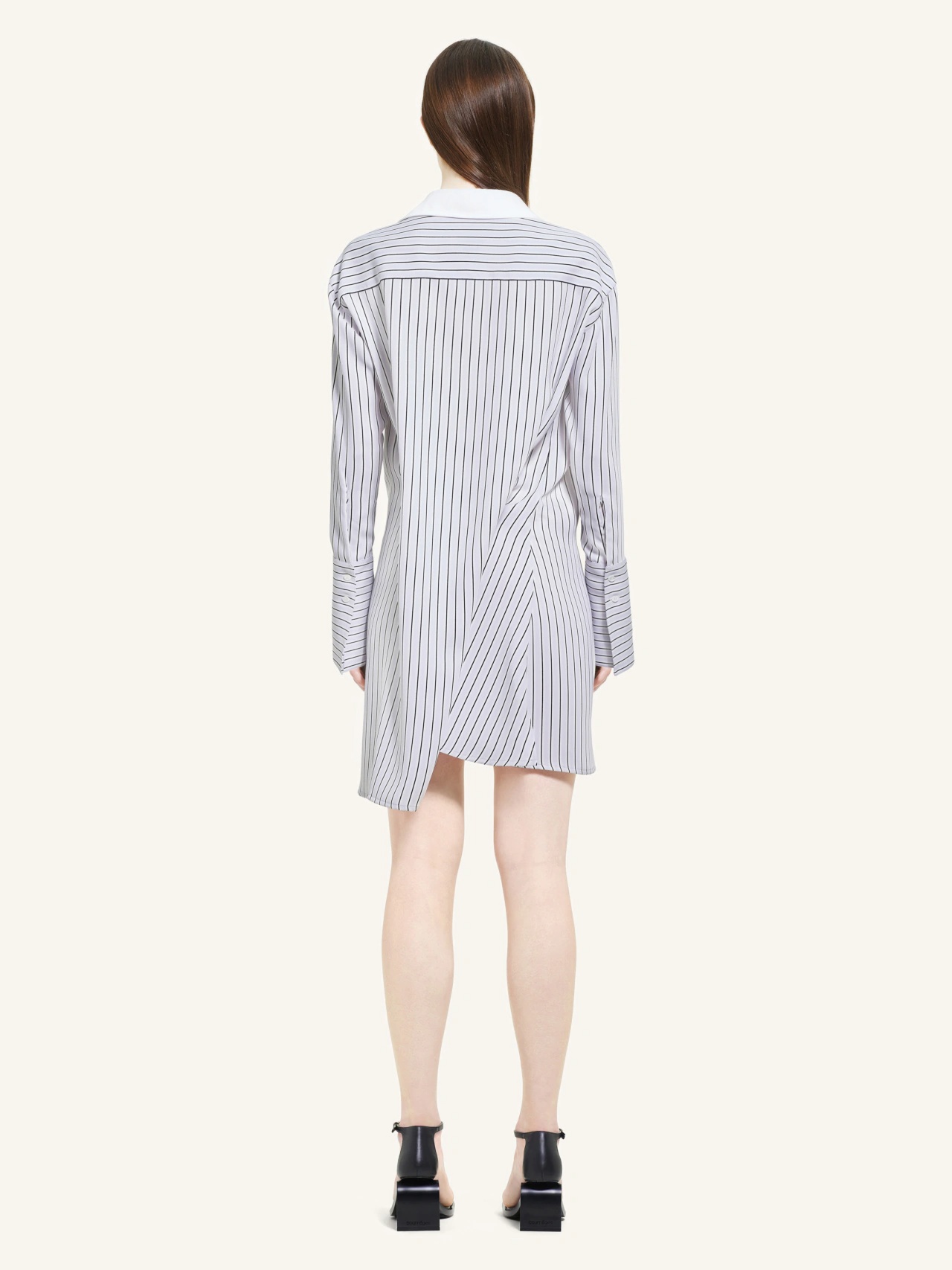 Courrèges Logo-patch Striped Shirt In White