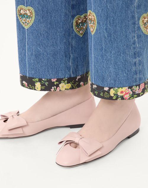 Valentino Garavani Bowow Kidskin Ballerina Woman Water Rose 41