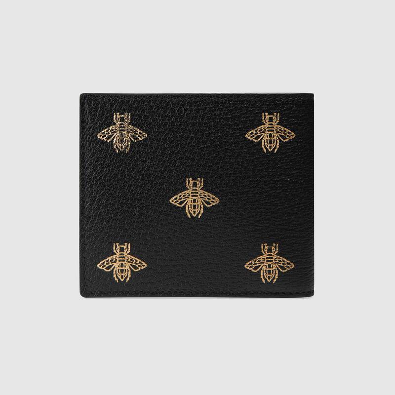 Gucci Bee Star Wallet In Black