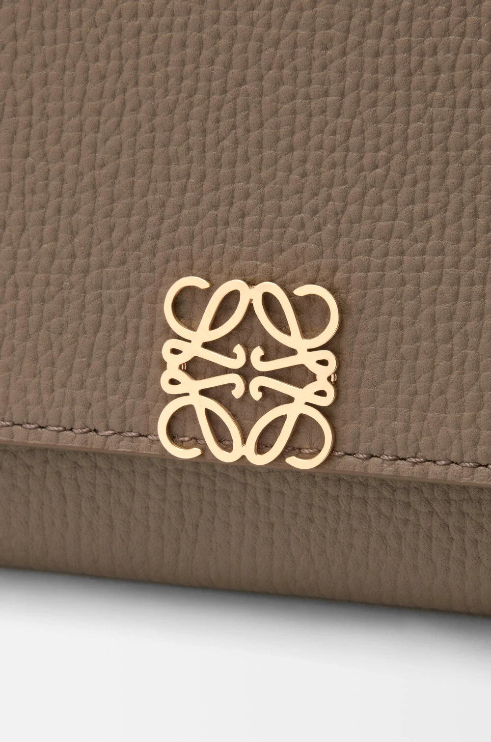 Loewe Anagram Continental Wallet In Pebble Grained Calfskin In Brown