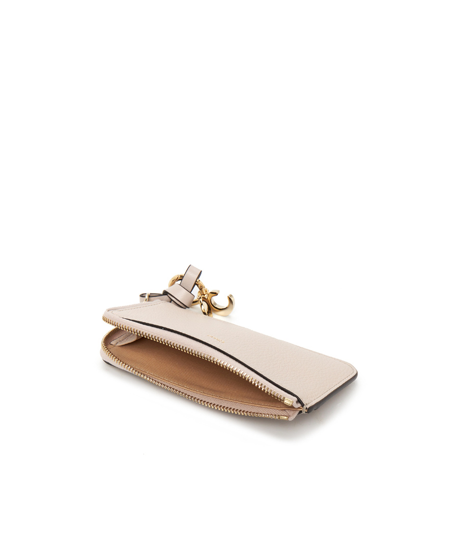 Chloé Logo Wallet In Nude