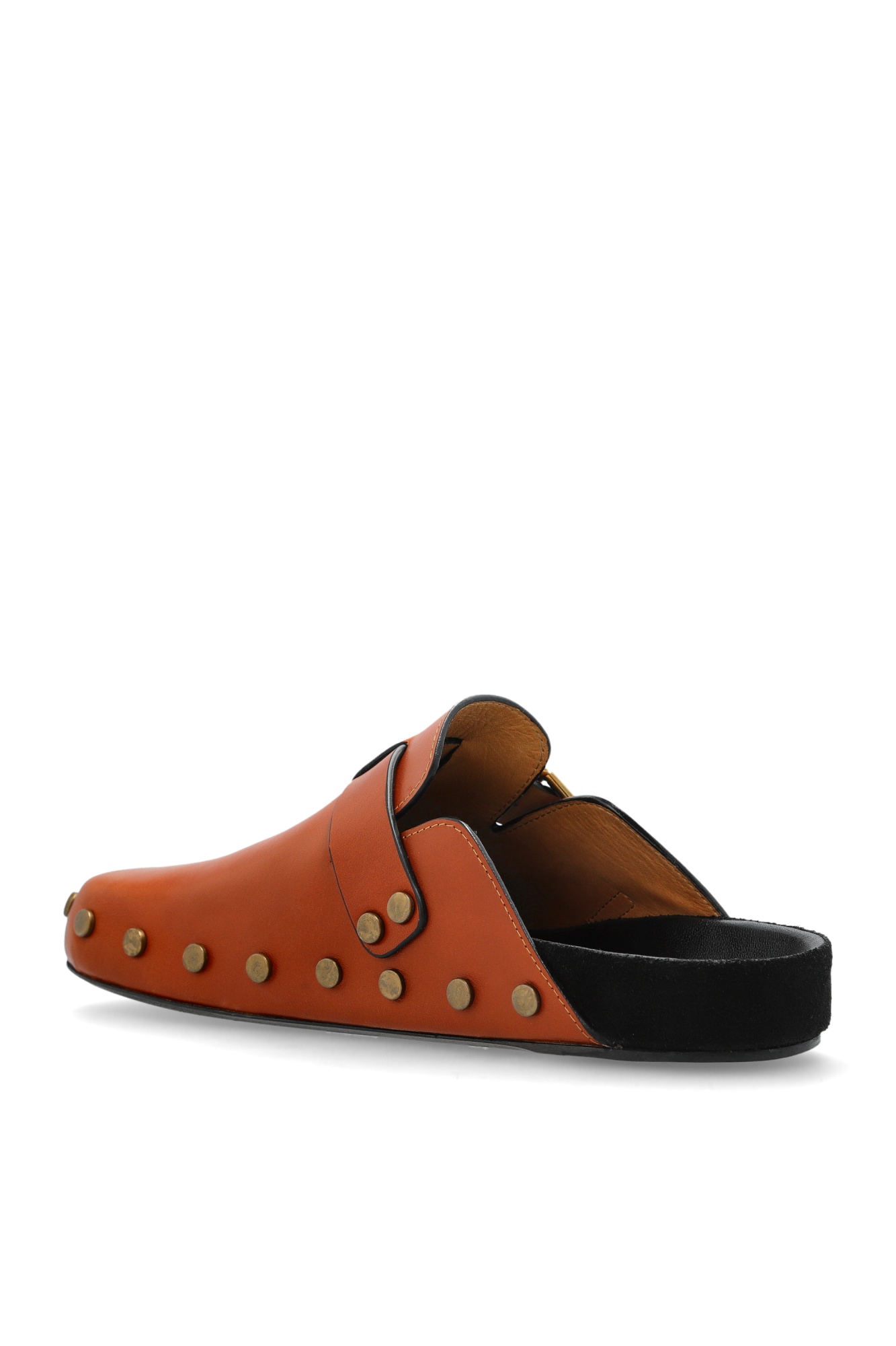 Isabel Marant Buckle-fastening Studded Clogs In Brown