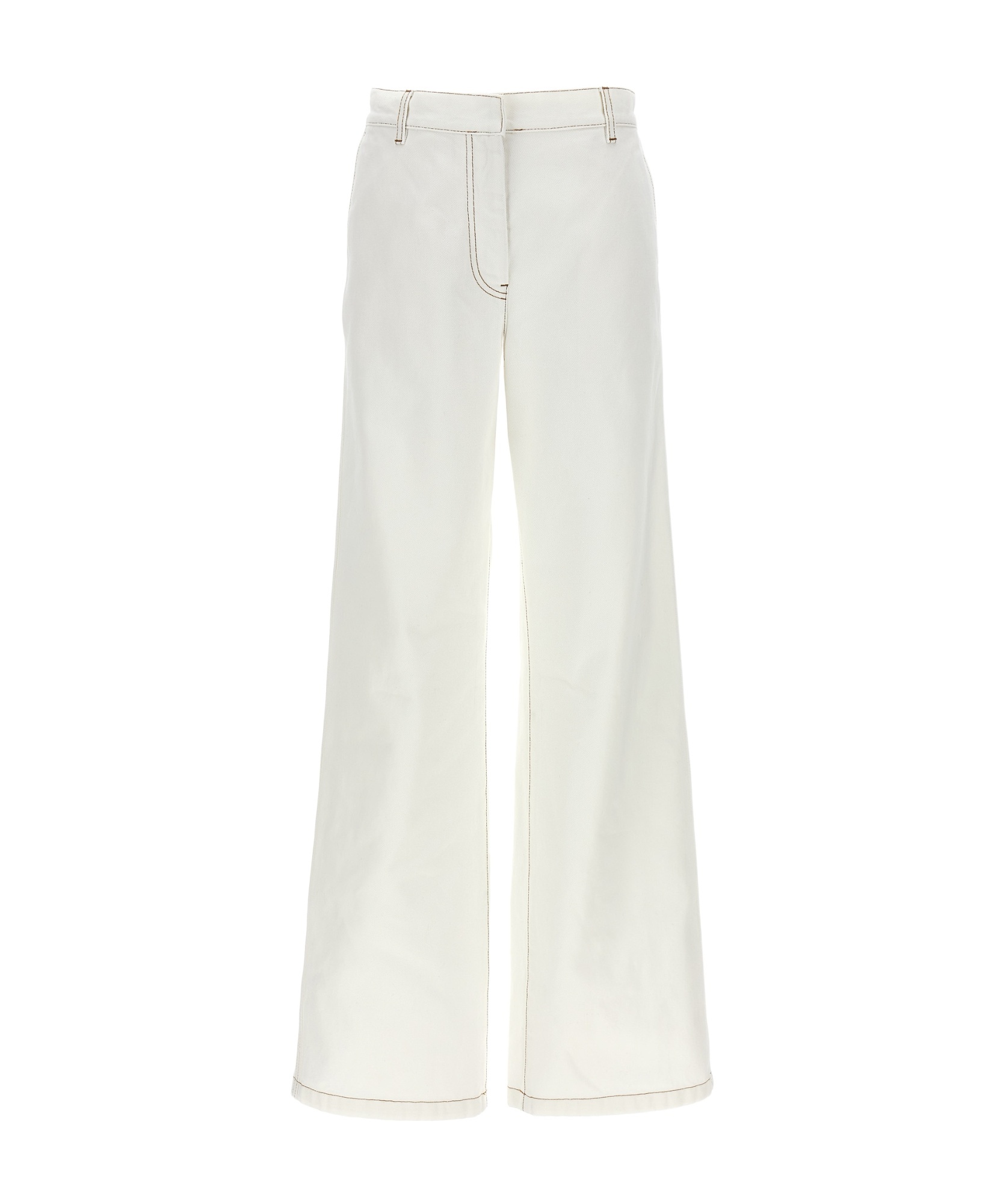 Dries Van Noten Belt-loop Casual Pants In White