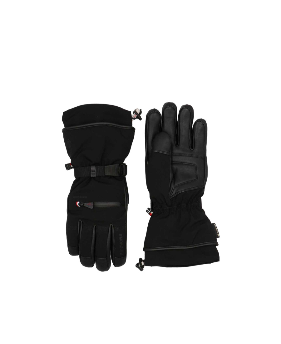 Moncler Logo Padded Gloves In Black