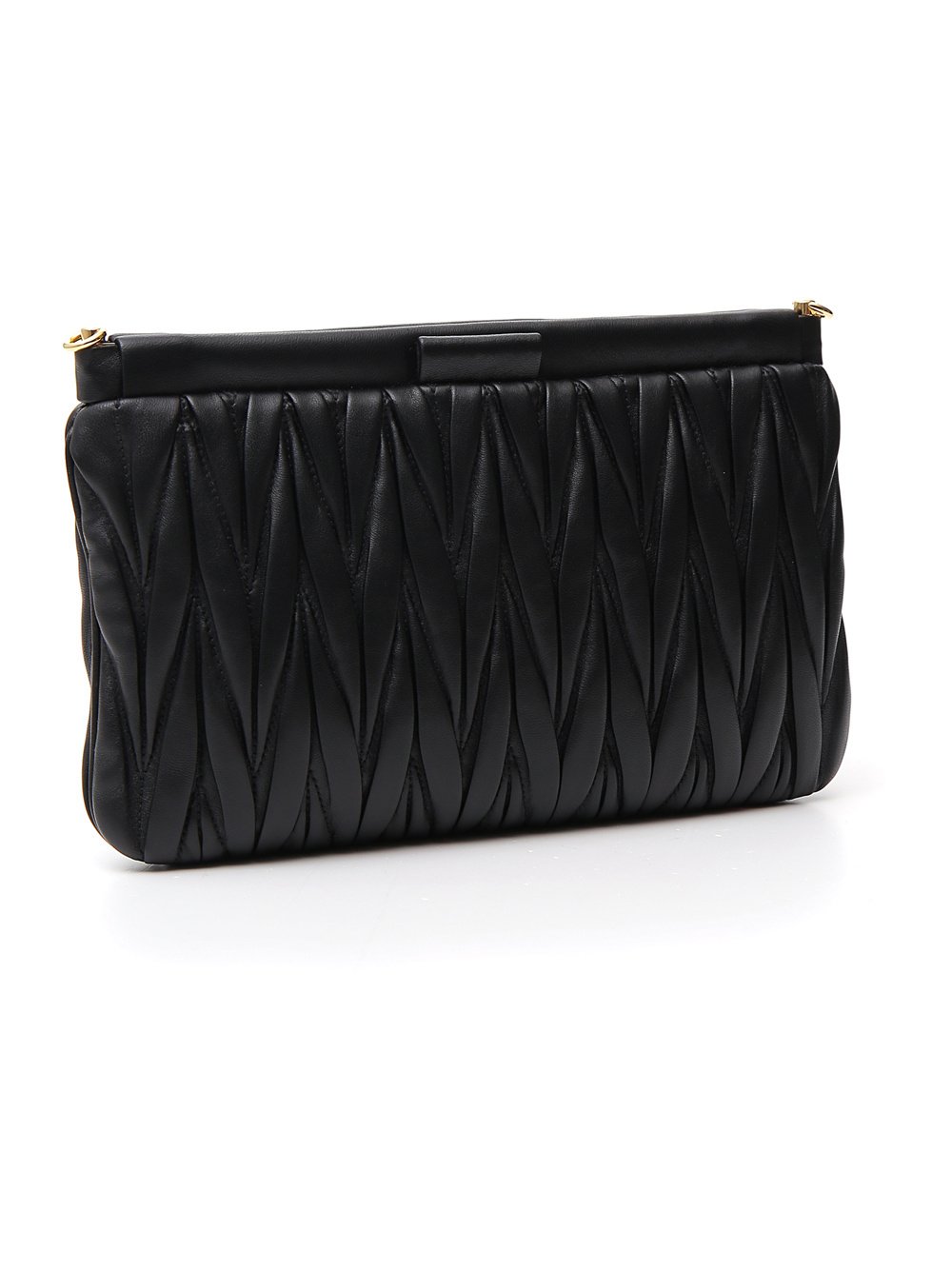 Miu Miu Matelassé Quilted Crossbody Bag In Black