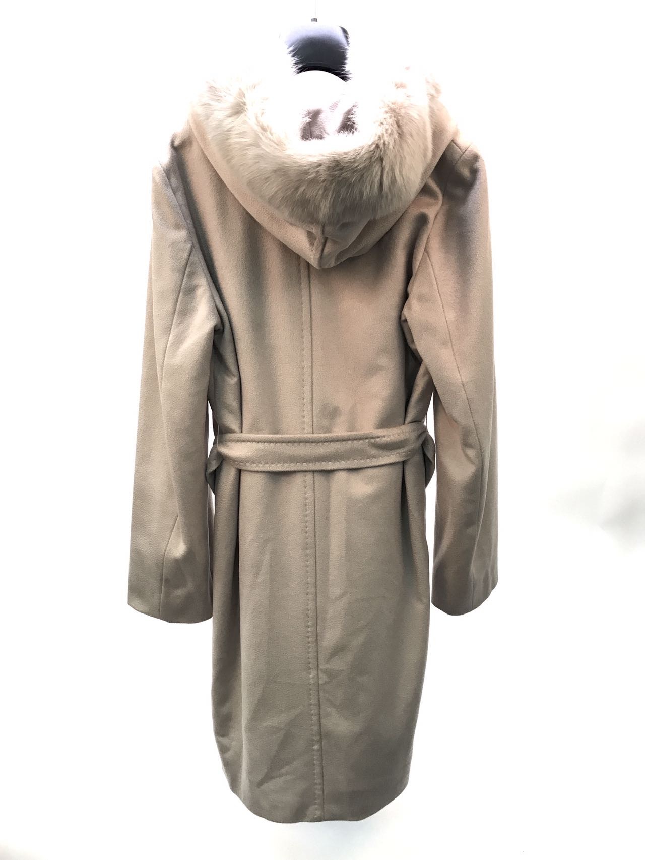 Max Mara Long-sleeved Hooded Coat In Green