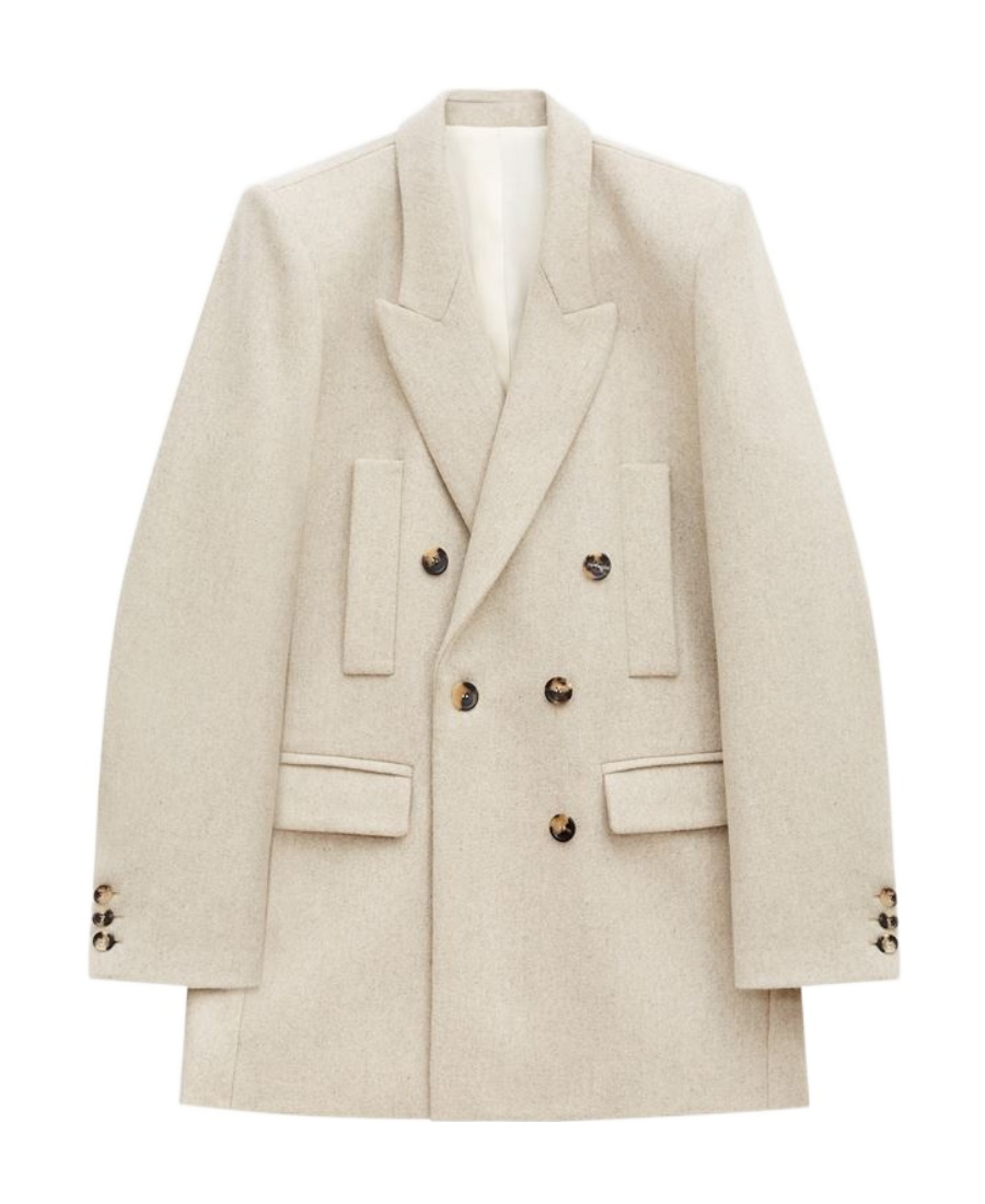 Isabel Marant Double-breasted Tailored Blazer In Nude